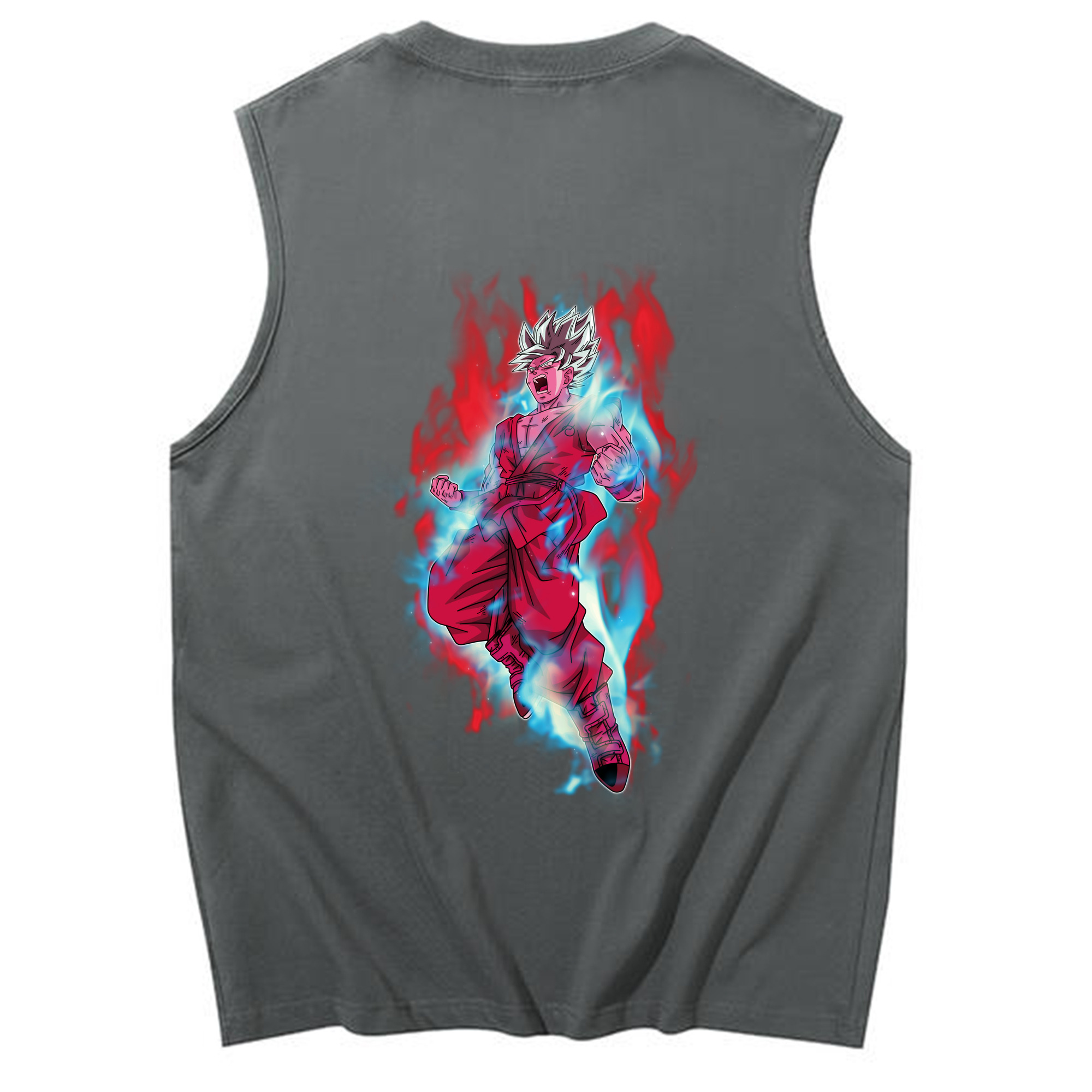 （画像用） ドラゴンボール 孫悟空（そん ごくう）Son Goku カカロット DRAGON BALL Kakarotto コットン100％タンクトップ（背面プリント）